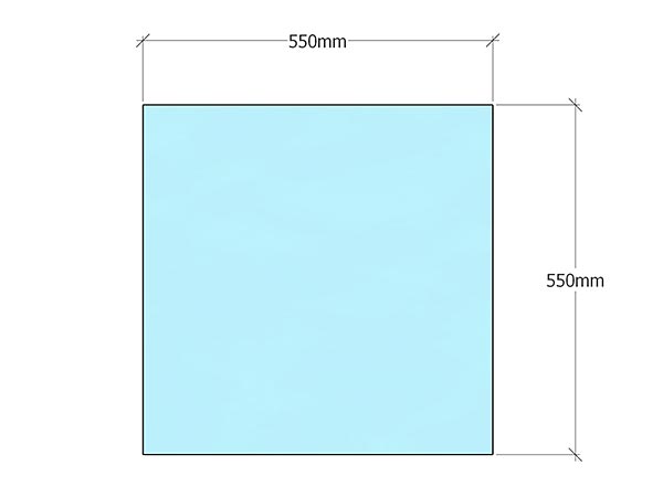 アクリルサイズ（W550×H550 ｔ3.0）