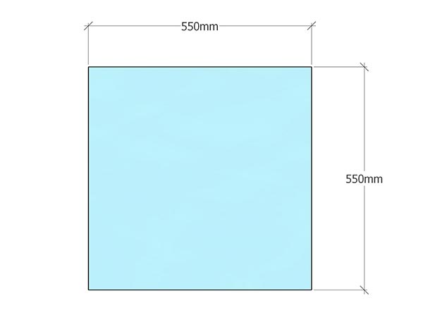 アクリルサイズ（W550×H550 t3.0）